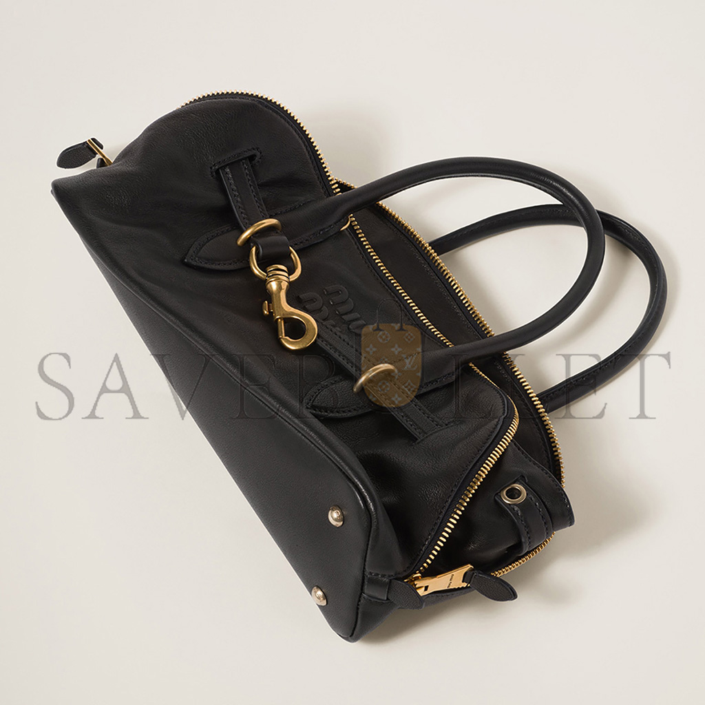 M1v M1v aventure nappa leather top-handle bag 5bb168 (33*17*11cm)